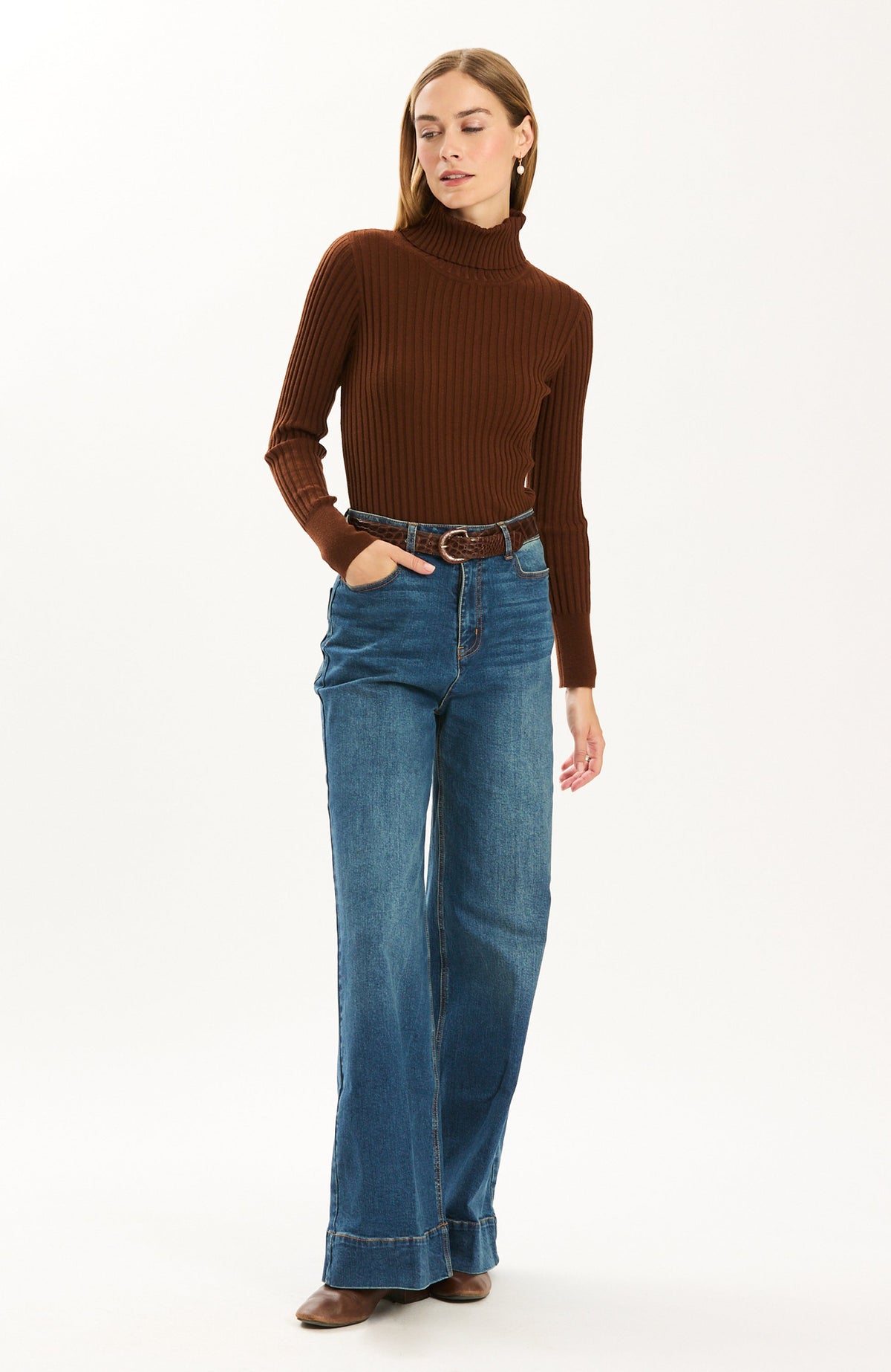 Cotton Cashmere Turtleneck