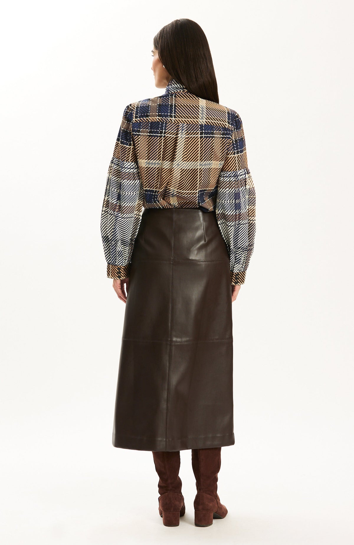 Georgia Plaid Tie Blouse - Multi