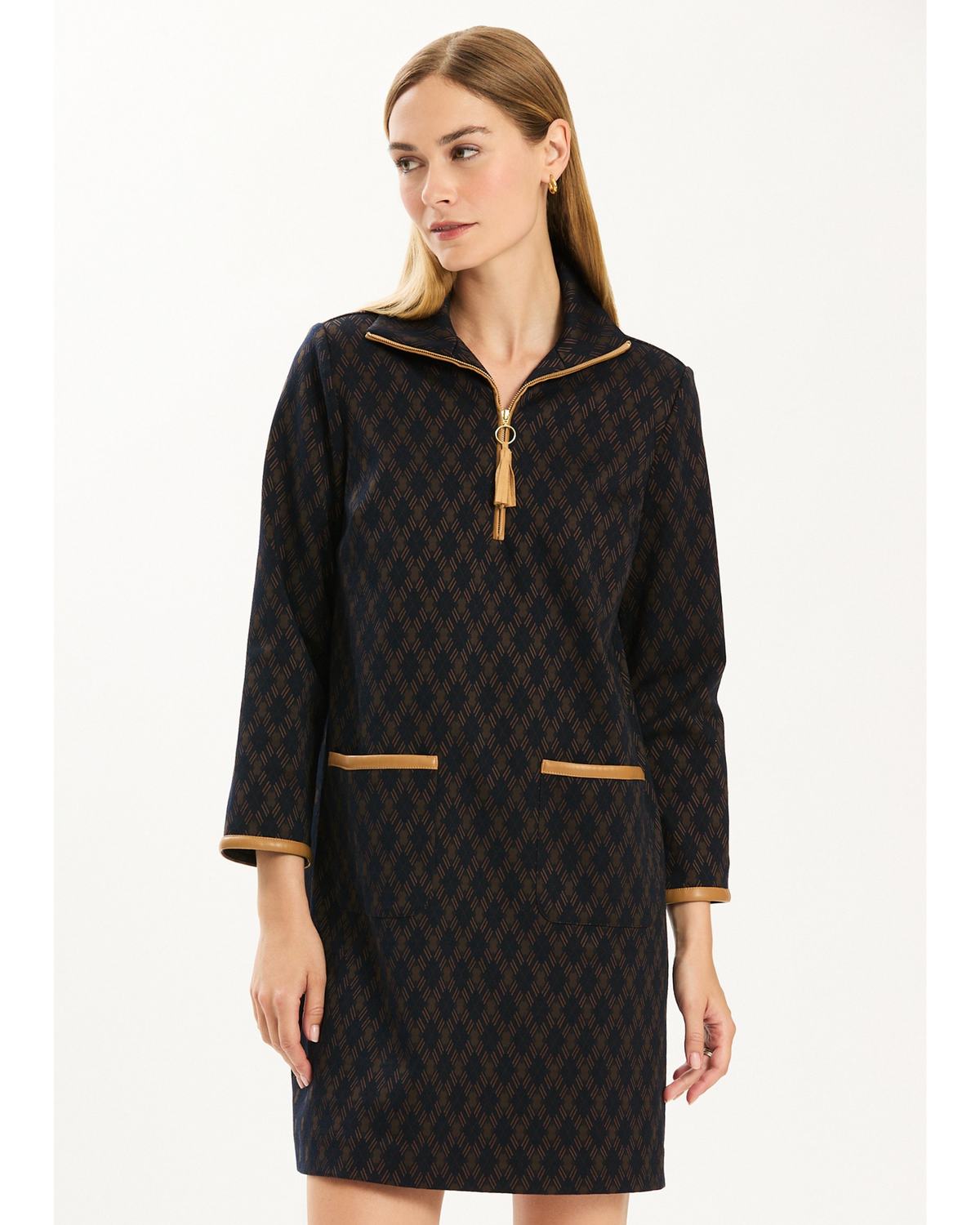 Helena Knit Abstract Dress