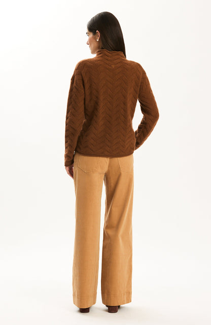 Scottie Corduroy Flare Leg Pant - Iced Coffee