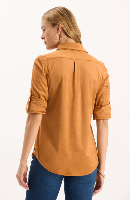Addison Faux Suede Shirt