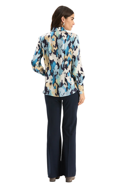 Chloe Silk Blue Clouds Shirt