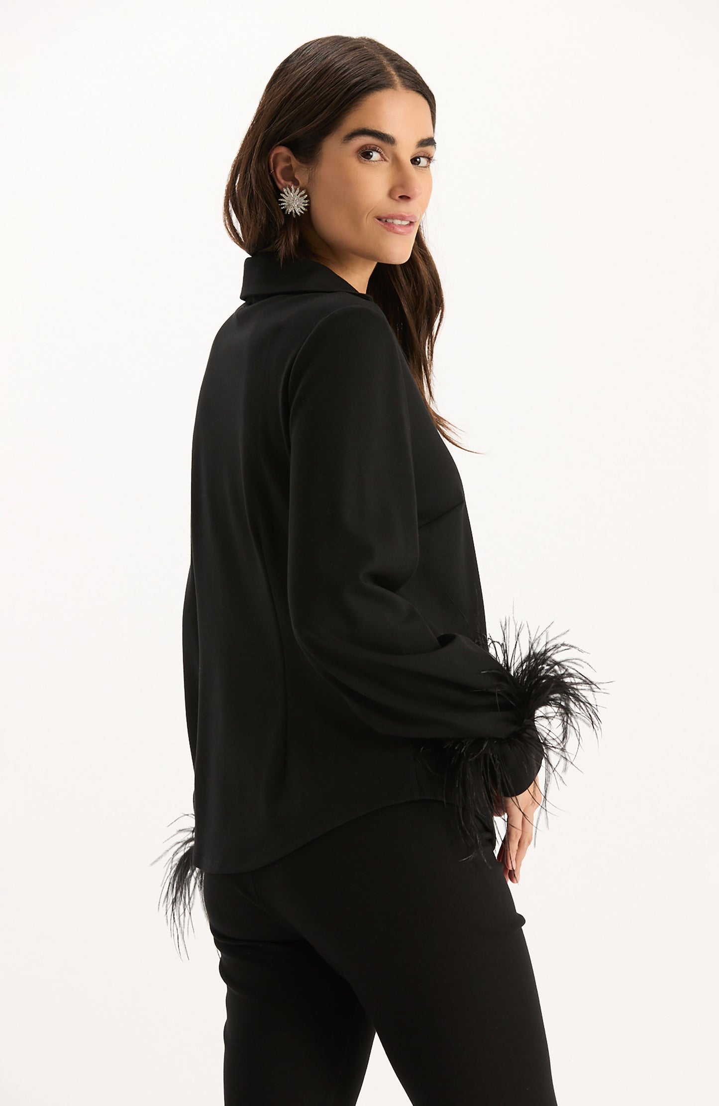 Erin Ponte Feather Sleeve Top