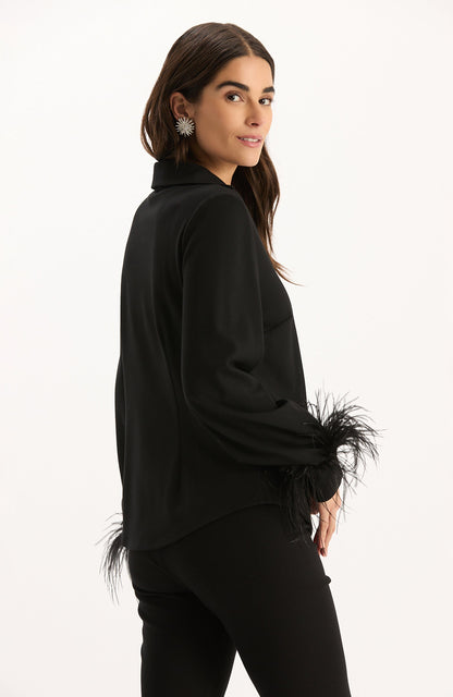 Erin Ponte Feather Sleeve Top