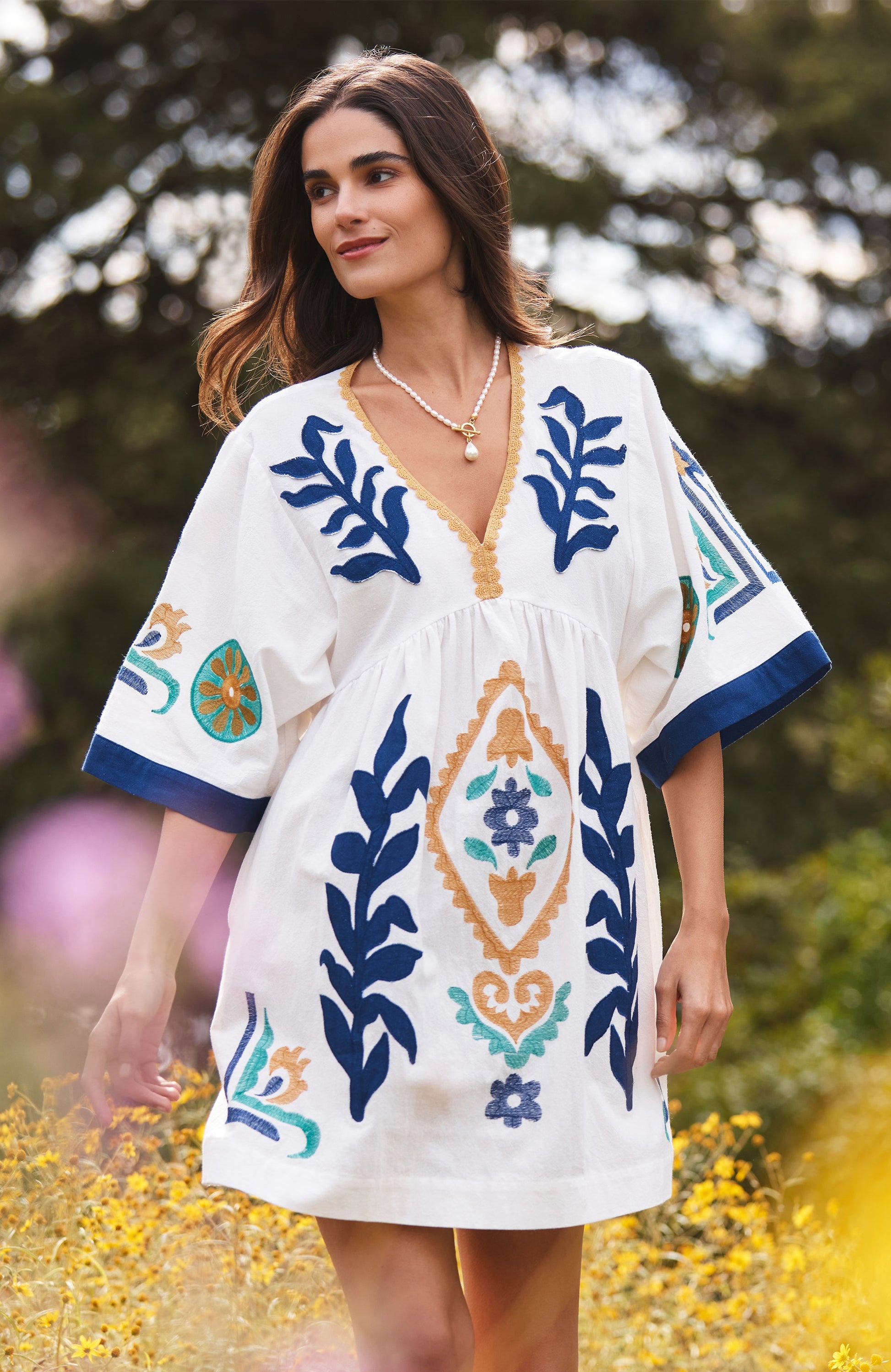 naomi embroidered dress Naomi Embroidered Lace Off Shoulder Mini Dress