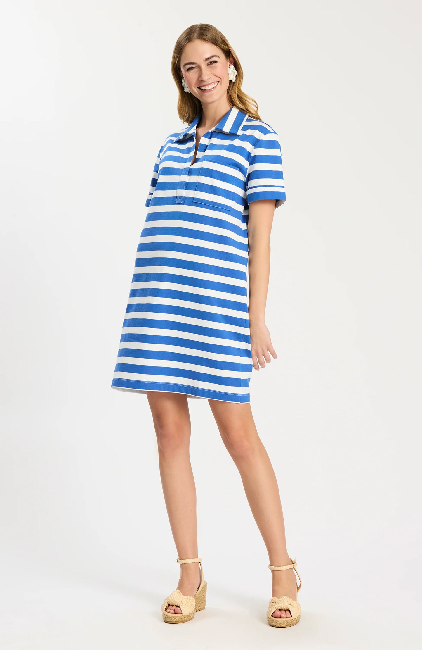 Toni Striped Polo Dress