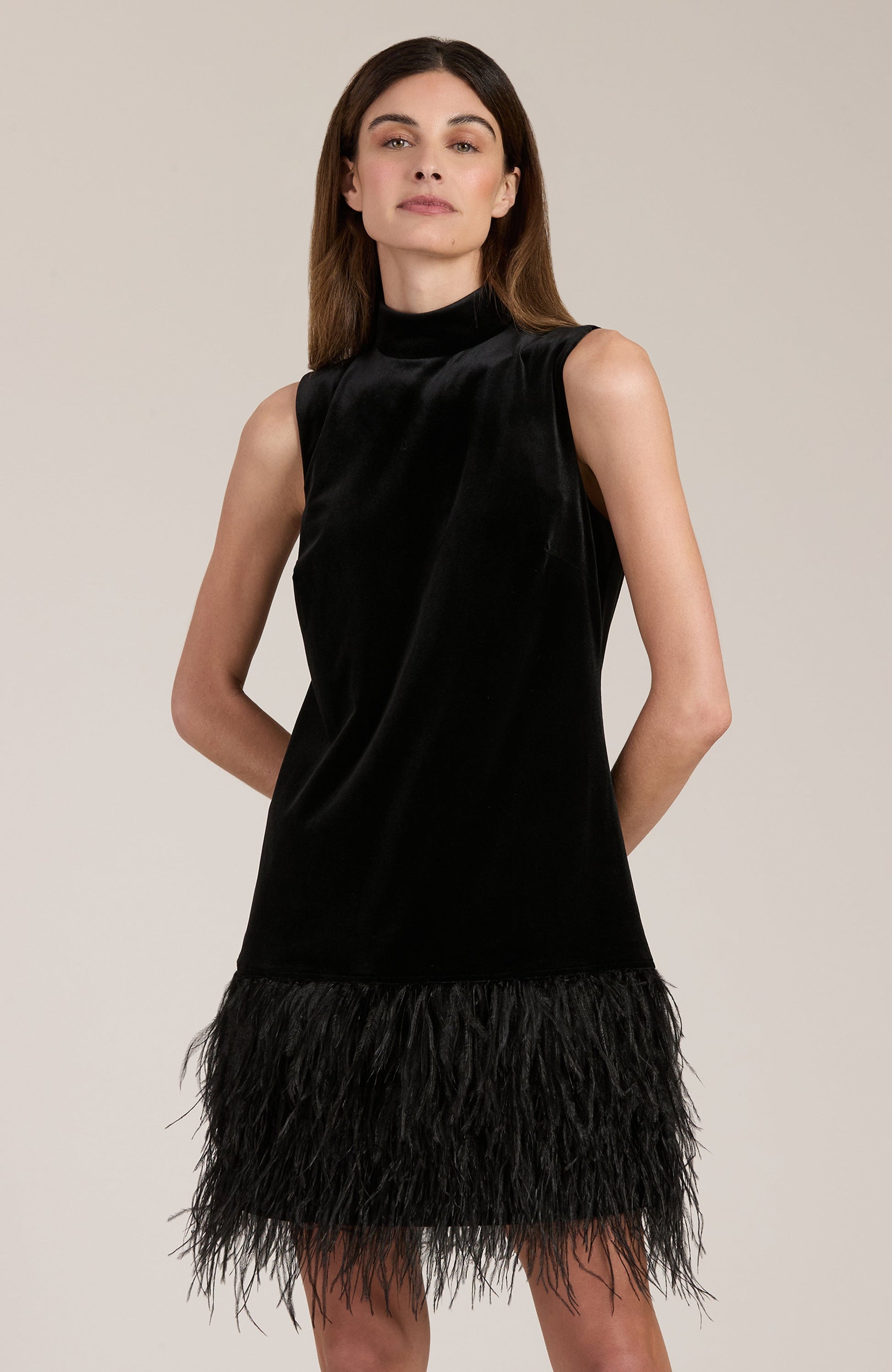 Tyler Böe Victoria Velvet Mini Dress - Black