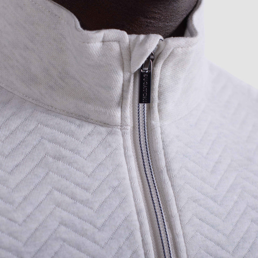 Chevron Melange 1/4 Zip Pullover