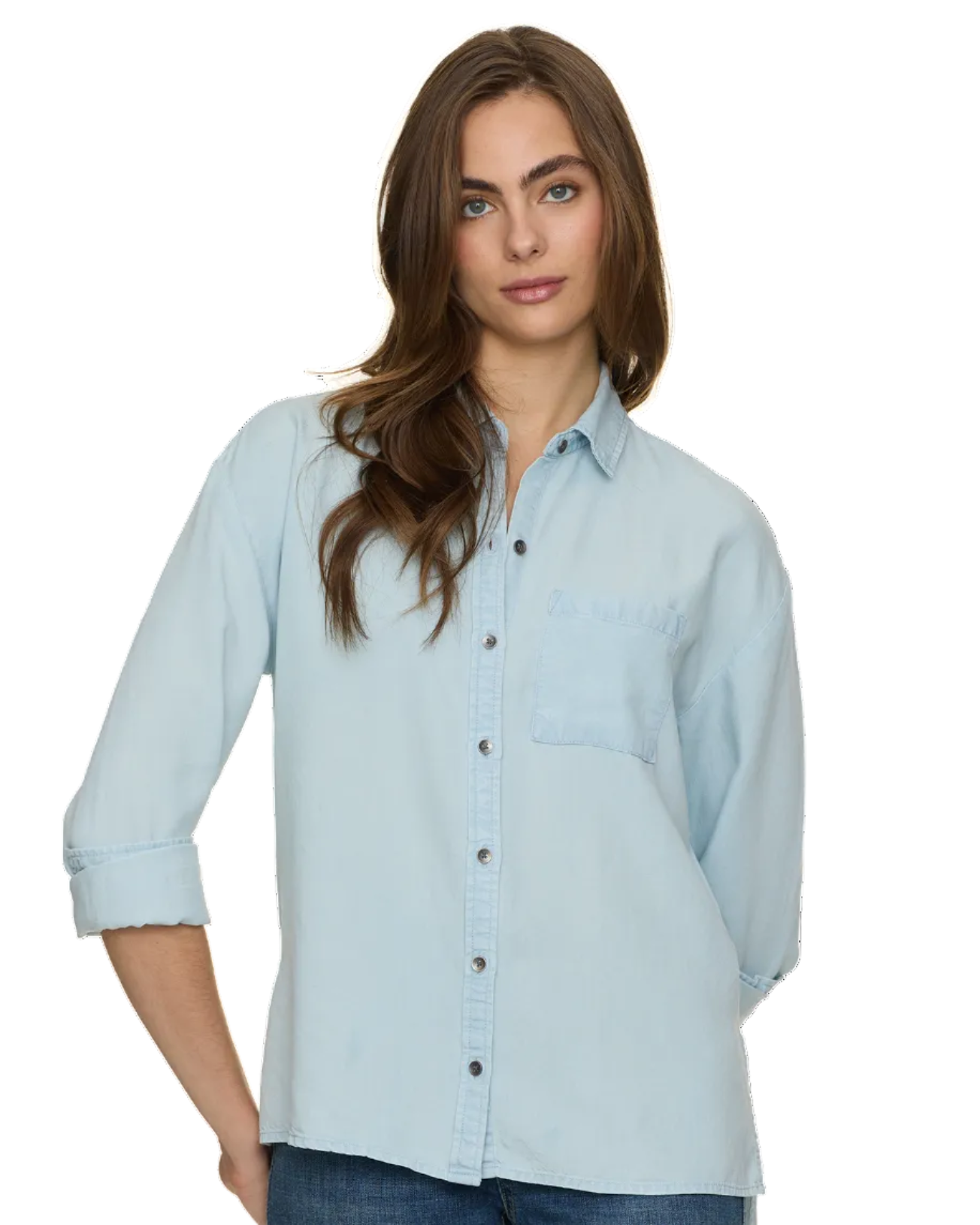 Miriah BF Hi-Low Button Down Shirt
