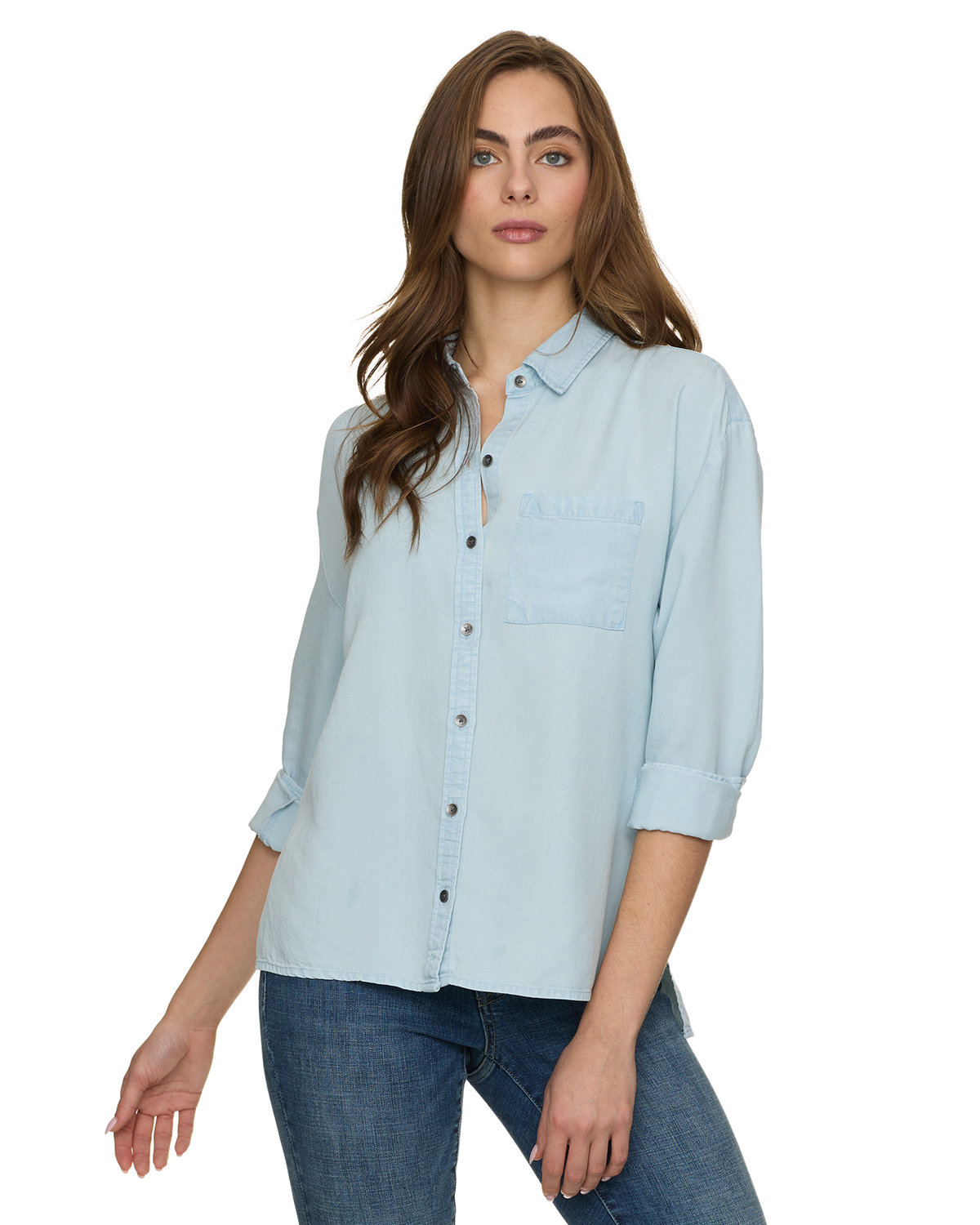 Miriah BF Hi-Low Button Down Shirt