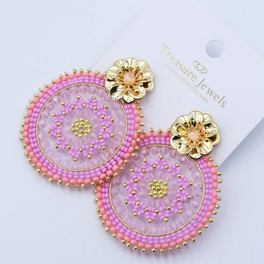 Eternal Flower Pink A27 Earring