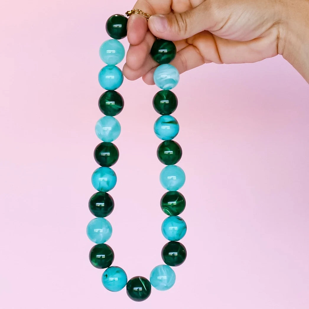 Pop of Joy Green/Turquoise Necklace