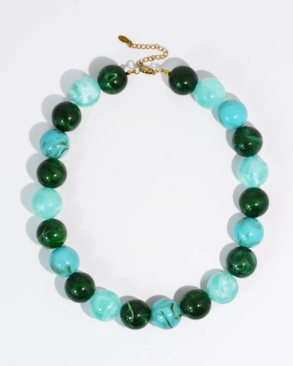 Pop of Joy Green/Turquoise Necklace