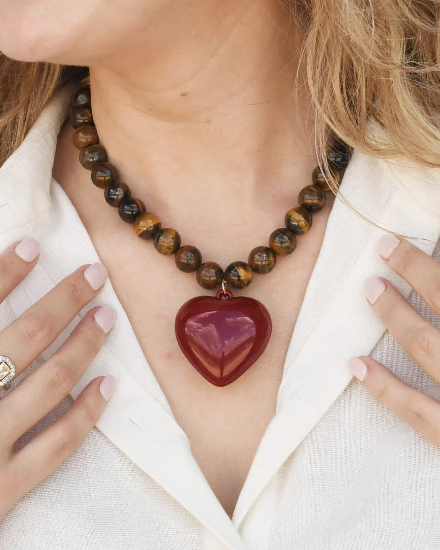 Janel Tiger Eye Gemstone Necklace
