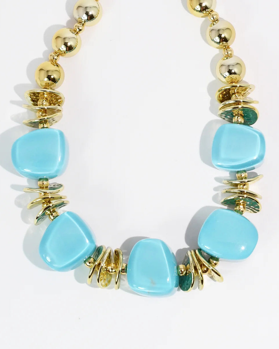 Radiant Loop Turquoise Necklace
