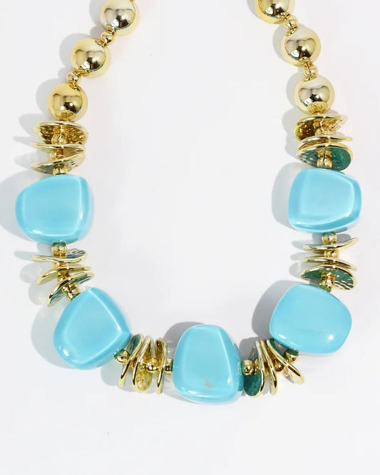 Radiant Loop Turquoise Necklace