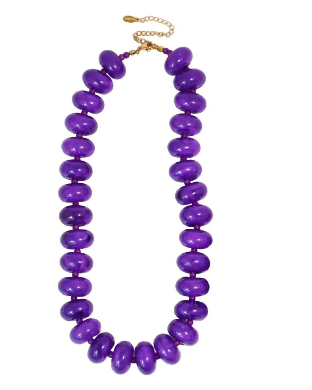 Sugar Bead Necklace by TREASURE JEWELS with colorful gemstone beads