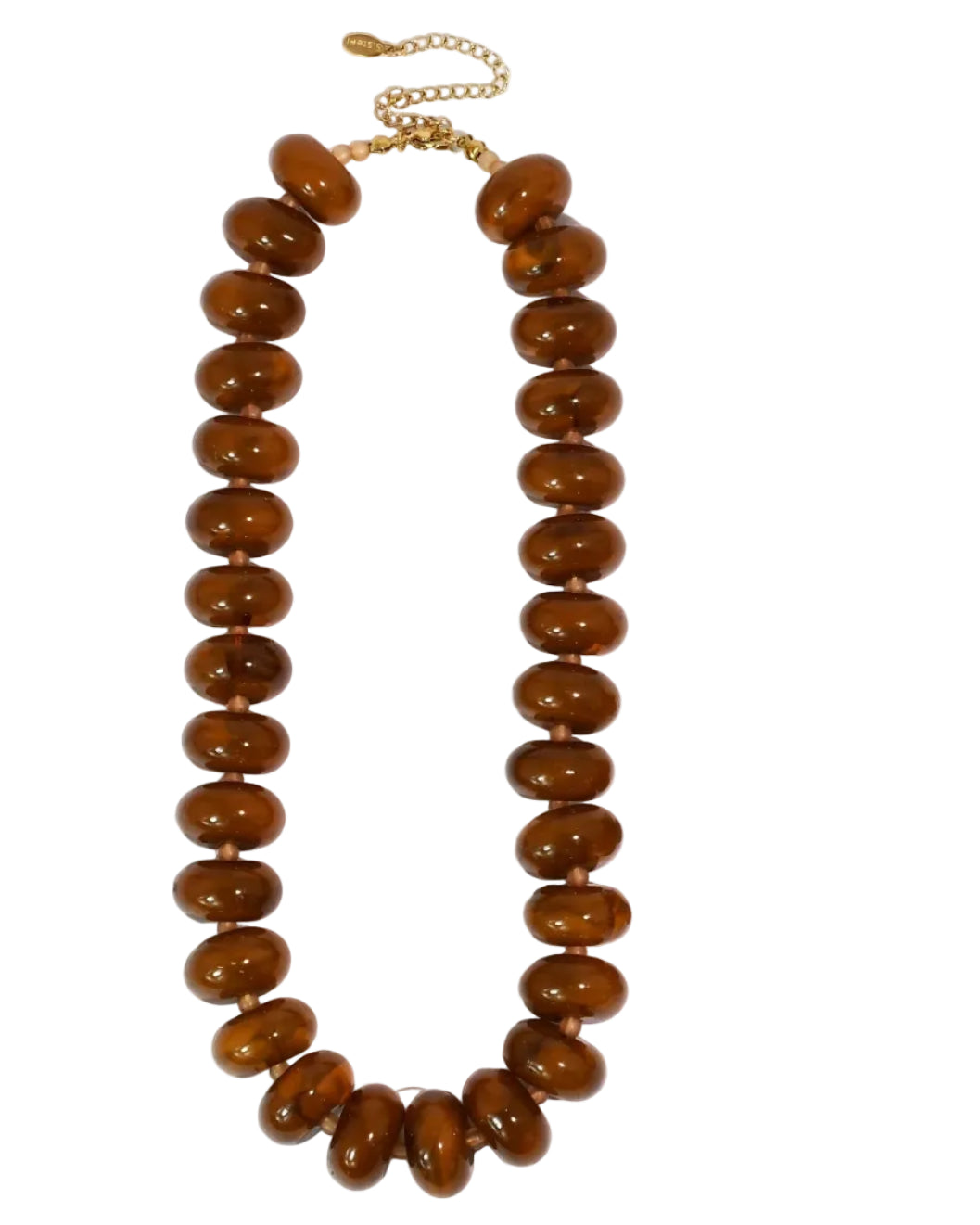 Sugar Bead Necklace by TREASURE JEWELS with polished colorful gemstone beads