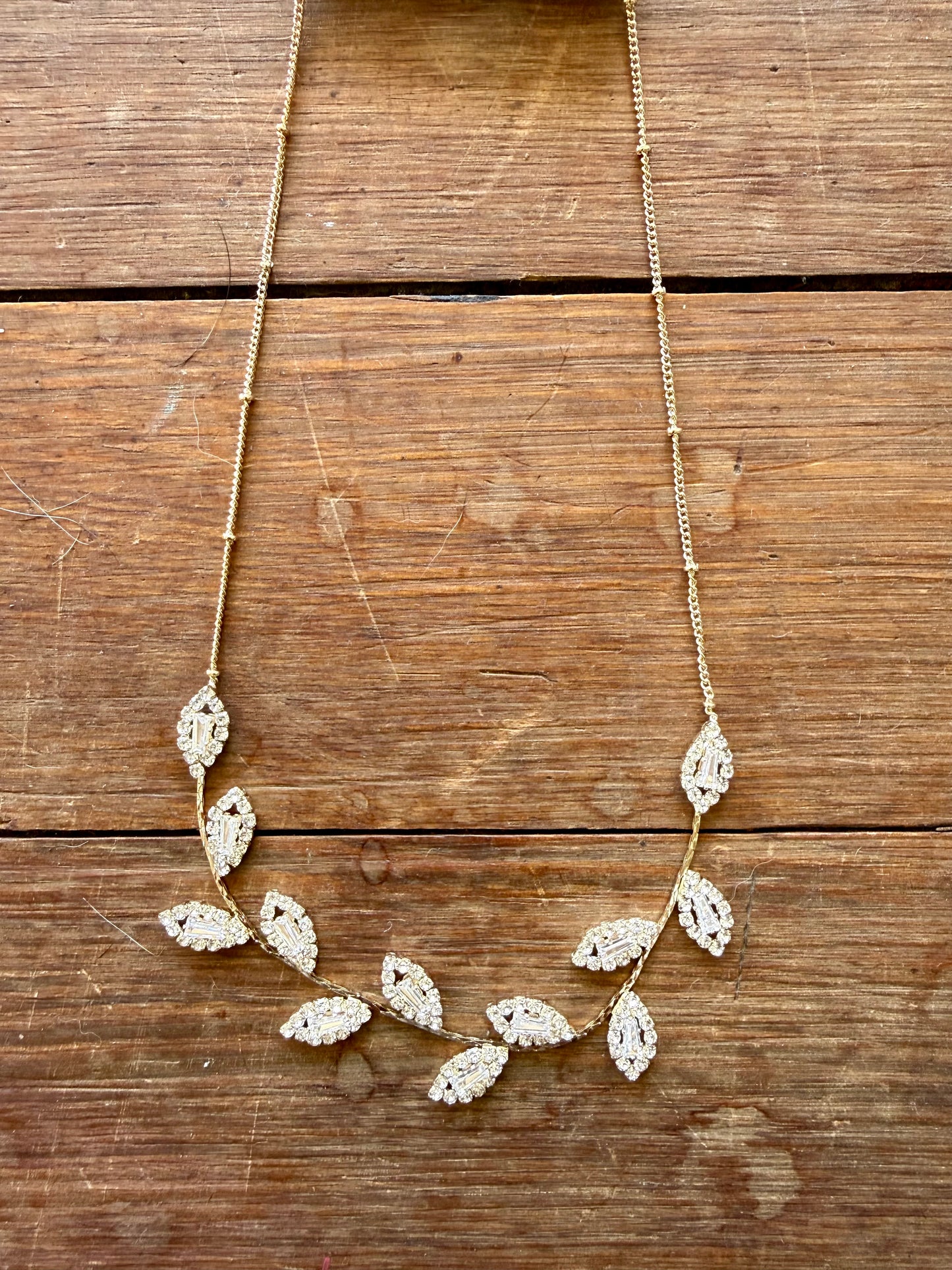 CZ Leaf Necklace