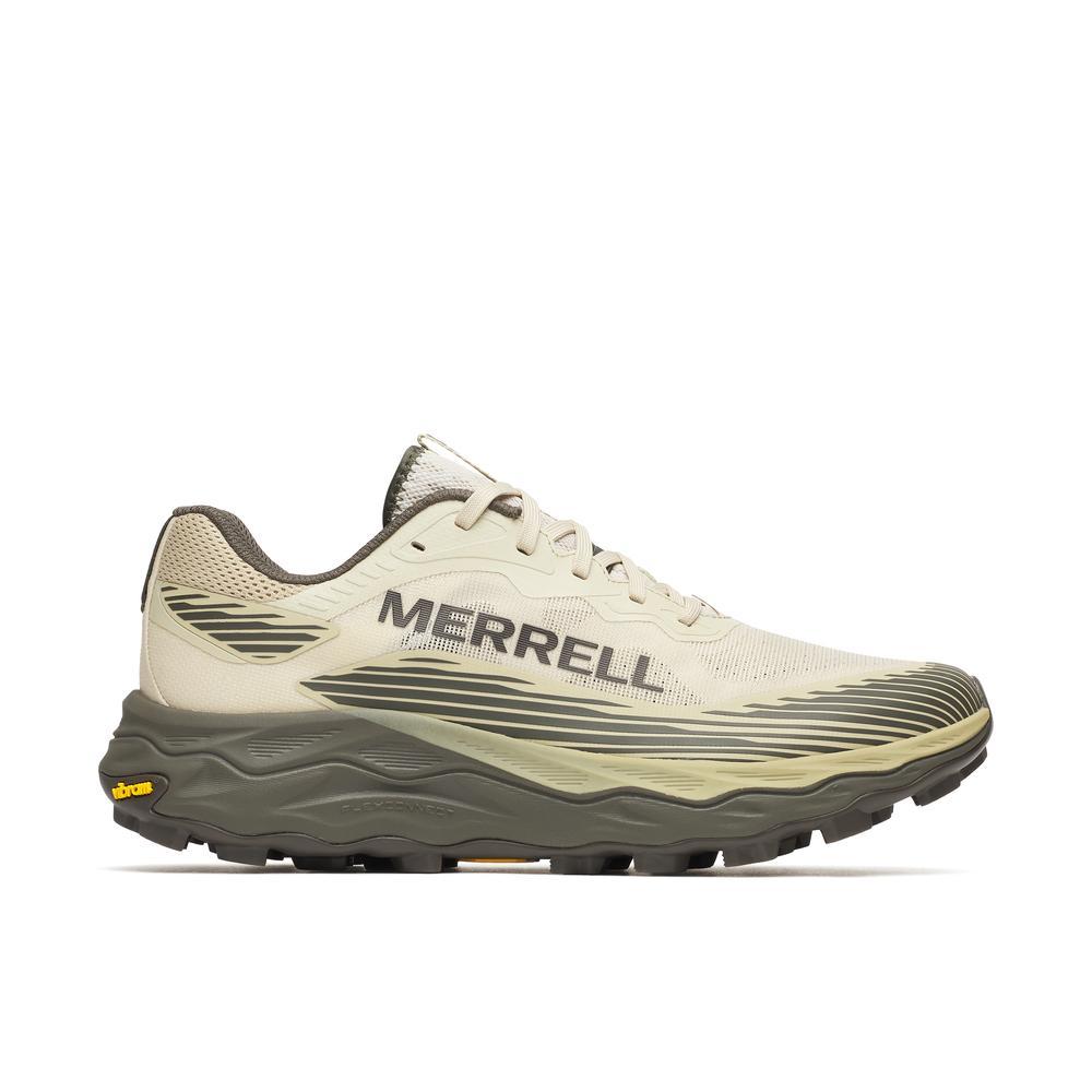 Agility Peak 6 M - Burlap by MERRELL, green and beige men's trail running shoe, HCO