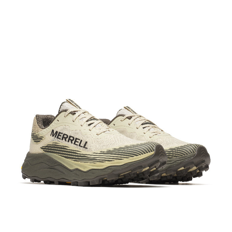 Agility Peak 6 M - Burlap by MERRELL, green and beige men's trail running shoes, HCO FBG