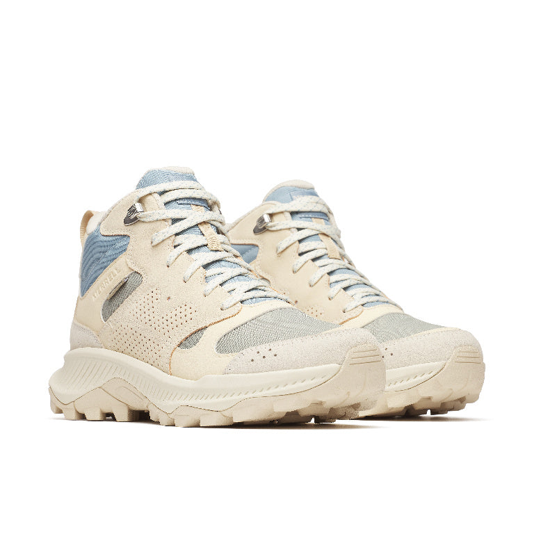 Tempo Sol Mid WP W - Talc beige MERRELL hiking shoe with waterproof suede and recycled mesh HCO</Rule>
