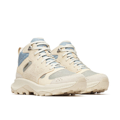 Tempo Sol Mid WP W - Talc beige MERRELL hiking shoe with waterproof suede and recycled mesh HCO</Rule>