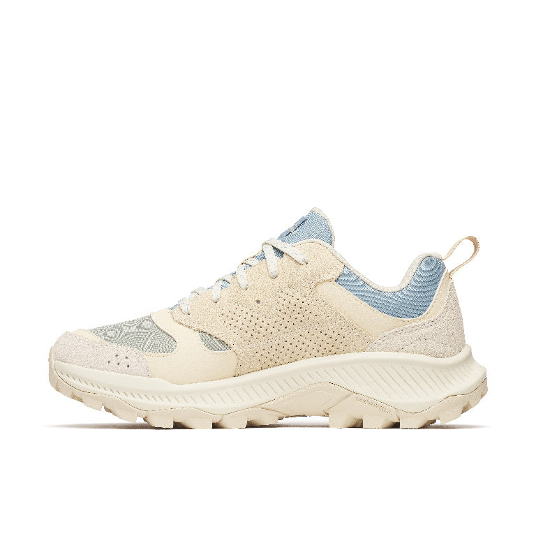 Tempo Sol W - Talc hiking shoe in beige with suede and breathable mesh by MERRELL, Women's Shoes HCO