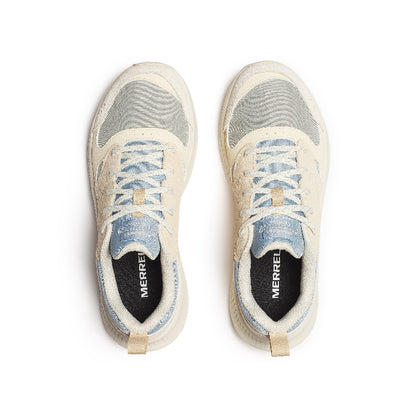 Tempo Sol W - Talc hiking shoes in beige with suede and recycled mesh by MERRELL, women's shoes HCO