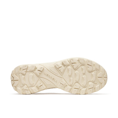 Tempo Sol W - Talc hiking shoe sole in beige with rugged tread, MERRELL Women's Shoes HCO