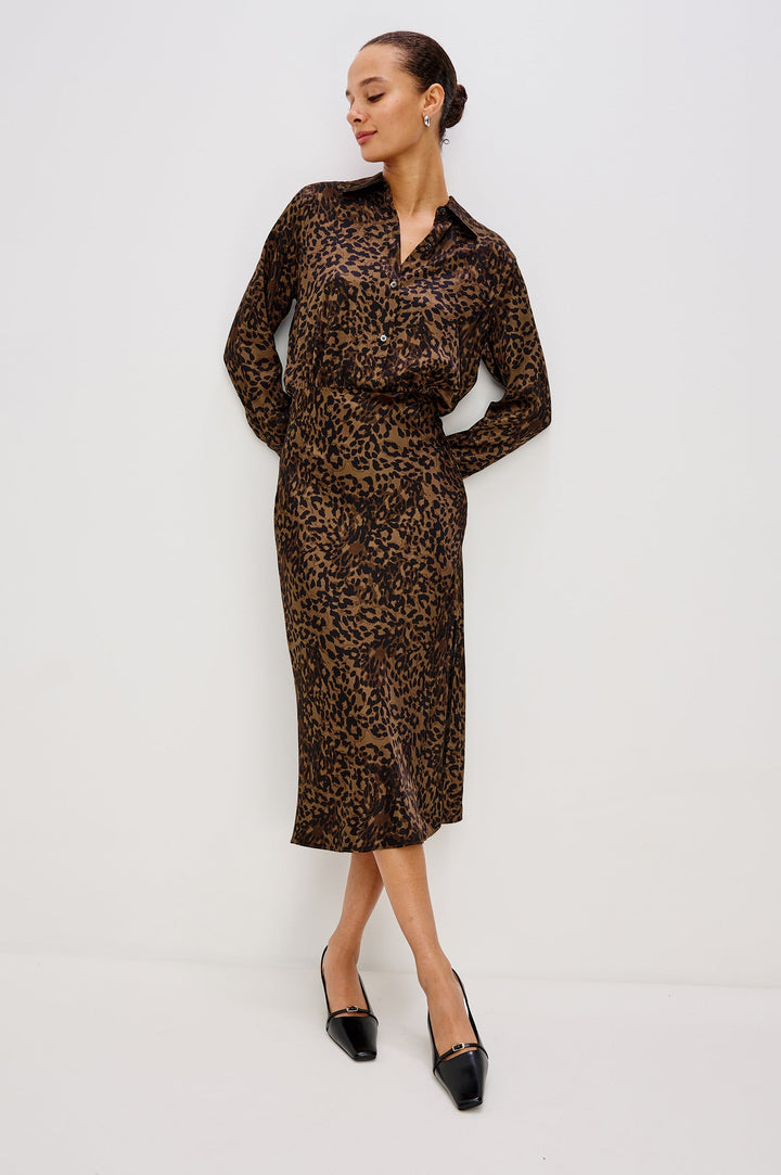 Junia Dress - Ginger Spotted