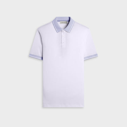 S/S Three Button Polo - White