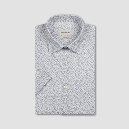 Miles OoohCotton® Leaf Print Short-Sleeve Shirt - Sand