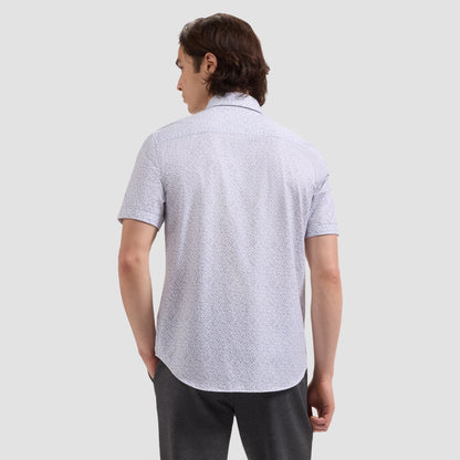 Miles OoohCotton® Leaf Print Short-Sleeve Shirt - Sand