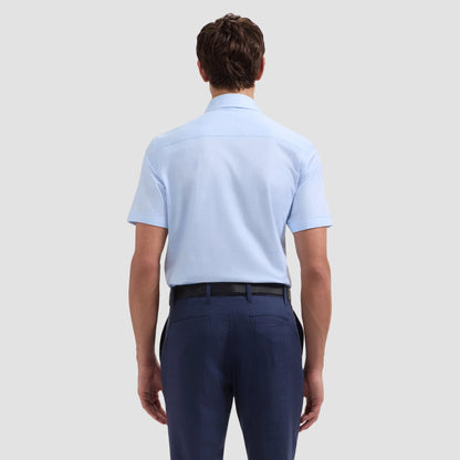 Miles OoohCotton® Melange Short-Sleeve Shirt - White