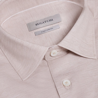 Miles OoohCotton® Melange Short-Sleeve Shirt - Sand in breathable moisture-wicking fabric by BUGATCHI