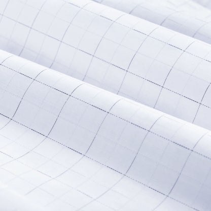 Axel Windowpane Shirt - White, premium stretch cotton fabric with subtle check by BUGATCHI