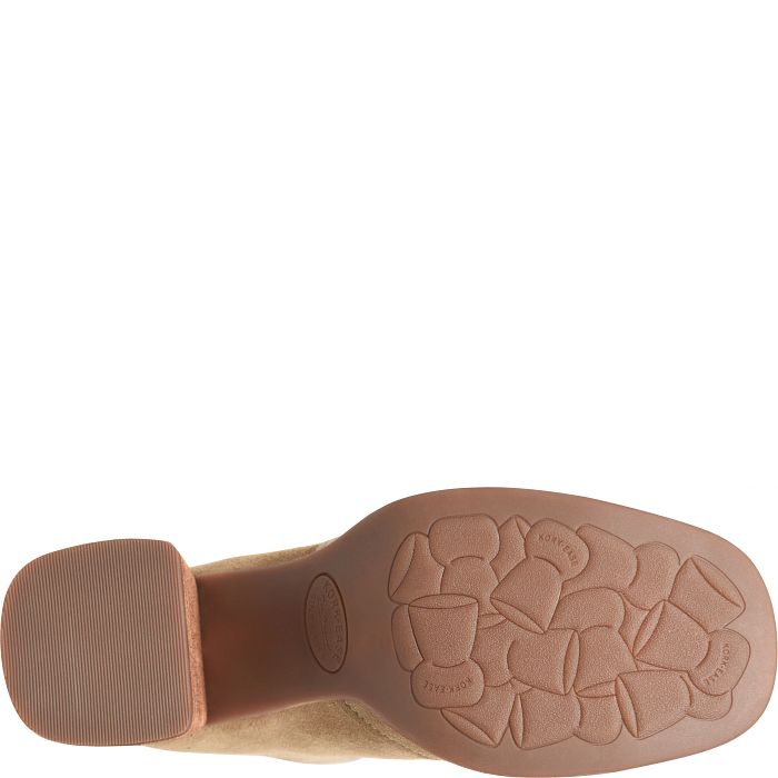 Asbee tall boots in beige multicolor leather with embossed sole by KORKEASE at HCO