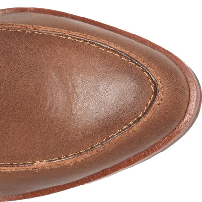 Sioux - Brown KORKEASE brown leather moc toe detail