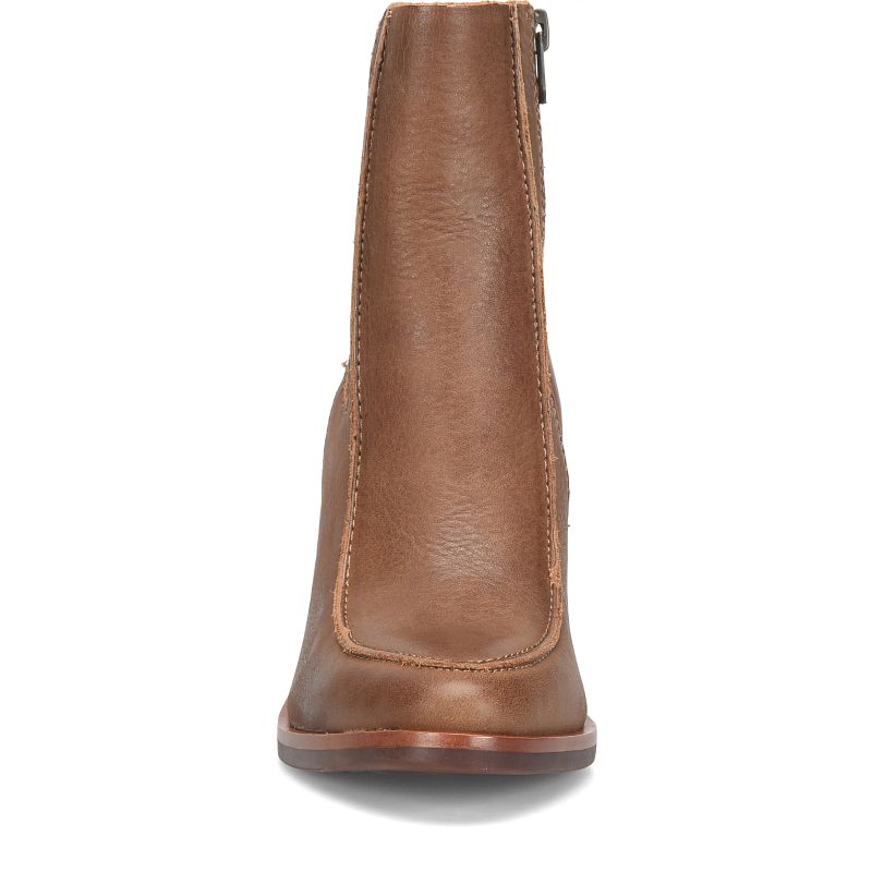 Sioux - Brown KORKEASE women's brown leather Chelsea boot front detail