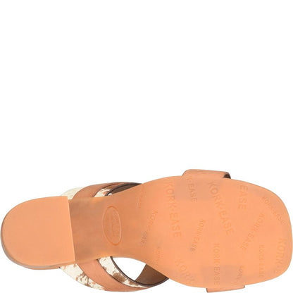 Brynn - Multi high heel slide sandal with multicolor leather and animal accents by KORKEASE