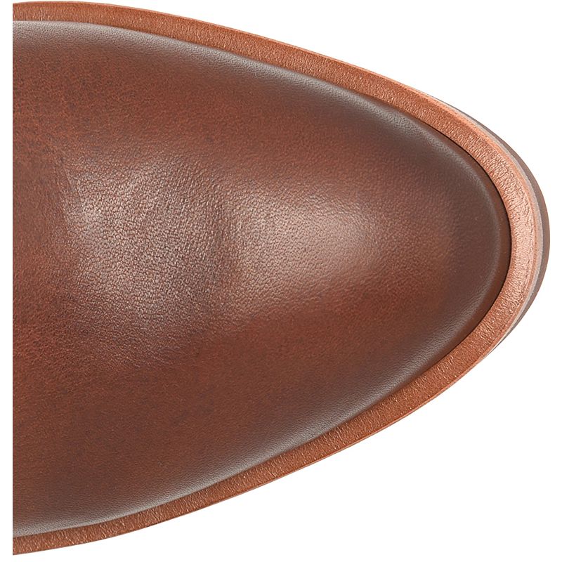 Solstice - Brown KORKEASE women's brown leather pointed toe detail
