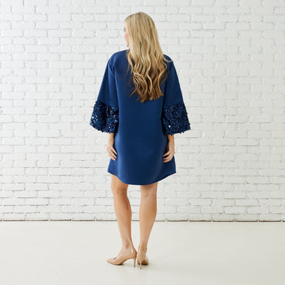 Keri Sparkle Dress Navy