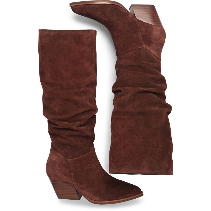 Darlene - Burgundy Suede