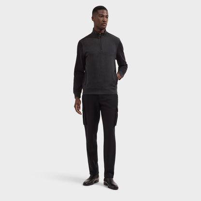 Mixed Media Quarter-Zip Pullover
