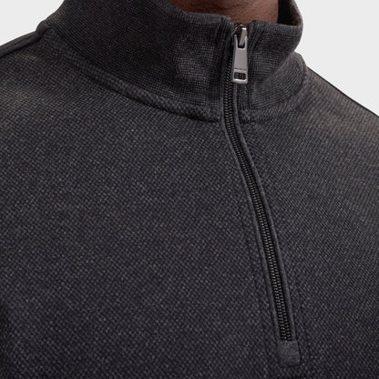 Mixed Media Quarter-Zip Pullover