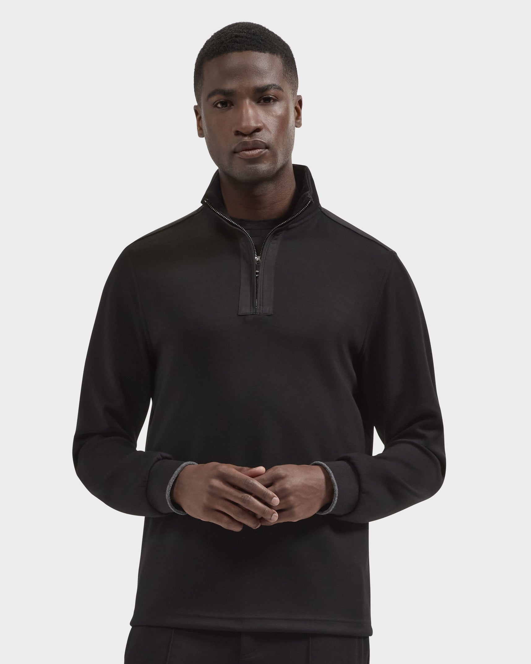 Soft Touch Solid Quarter-Zip Pullover