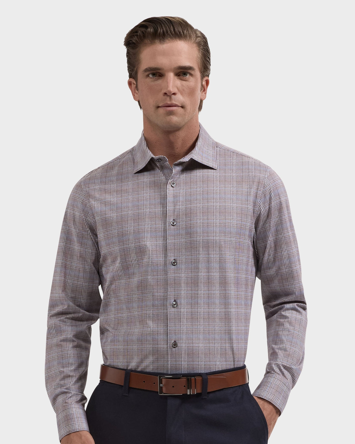James OoohCotton Plaid Shirt - Burgundy