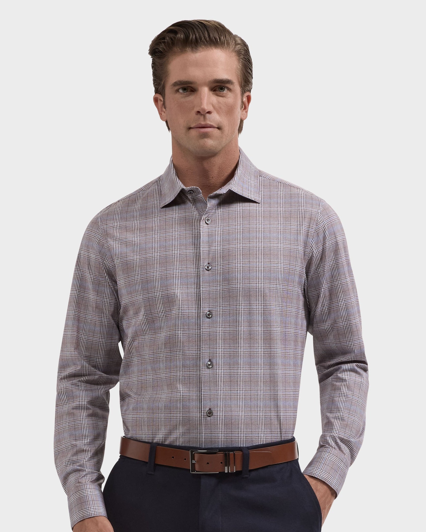 James OoohCotton Plaid Shirt - Burgundy
