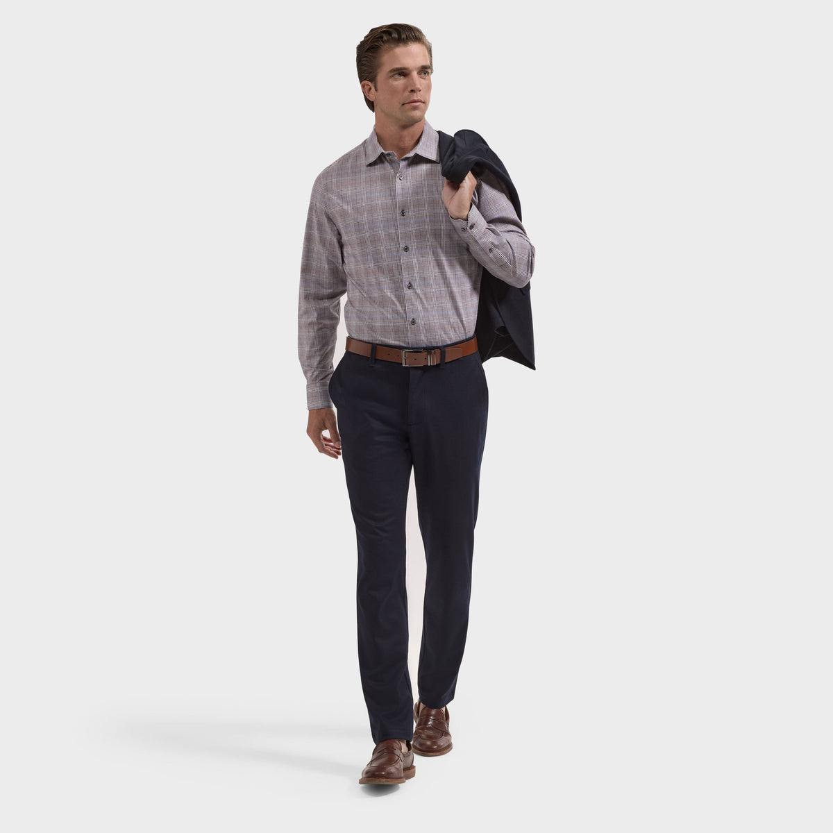 James OoohCotton Plaid Shirt - Burgundy